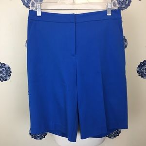 Offer… NWOT Susan Graver blue dress shorts pockets size 6 golf hiking beach